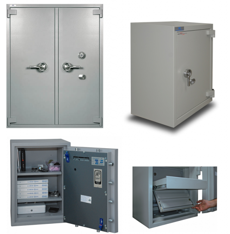 Cajas Fuertes Serie DINAMI 600 con Secreter interior, Bandejas fijas o extraíbles